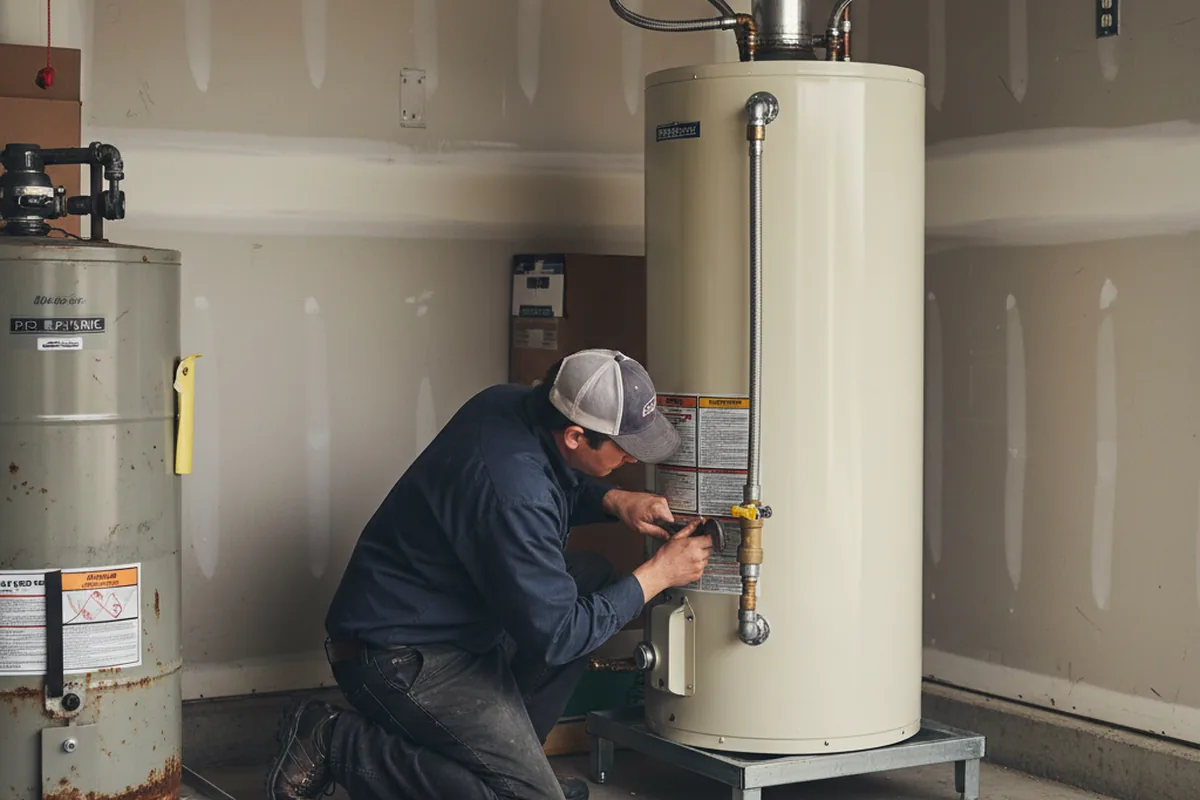 Water heater and shutoff valve replacement in Flatgap